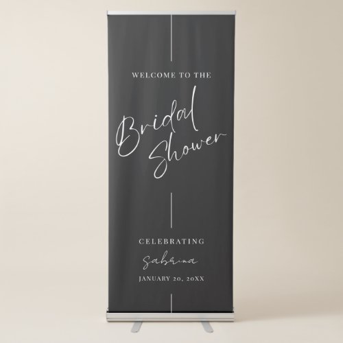 Any Theme Stylish Bridal Shower Welcome Retractable Banner