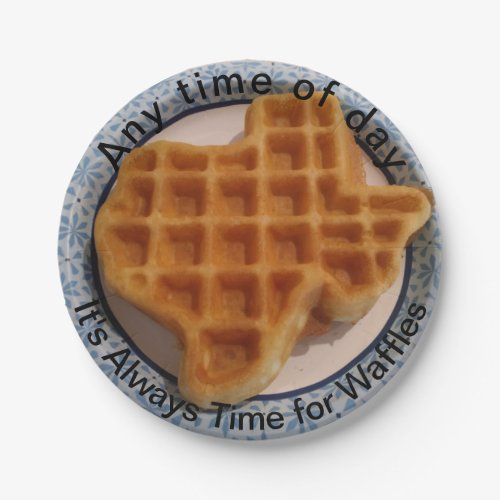 Any Time of Day Waffle Paper plate
