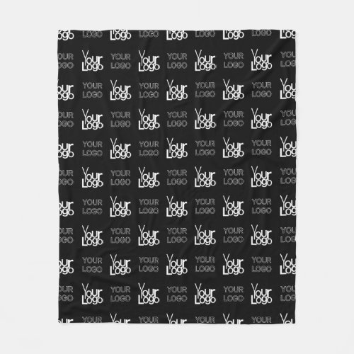 Any Two Logos or Images Repeating Pattern Fleece Blanket