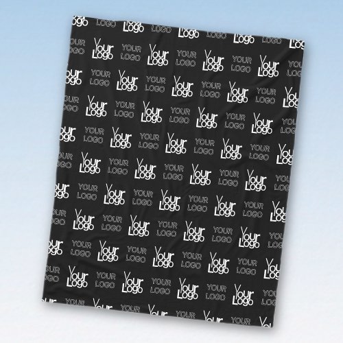 Any Two Logos or Images Repeating Pattern Fleece Blanket