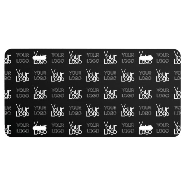 Any Two Logos or Images Repeating Pattern License Plate (Front)