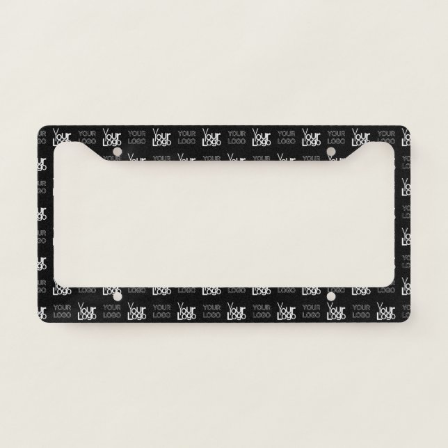 Any Two Logos or Images Repeating Pattern License Plate Frame (Front)