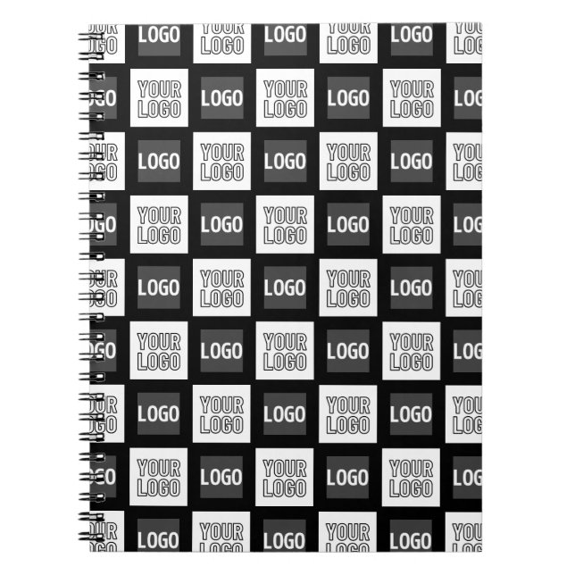 Any Two Logos or Images Repeating Pattern Notebook (Front)