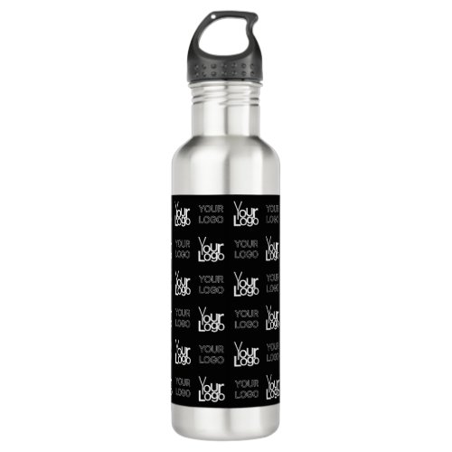 Any Two Logos or Images Repeating Pattern Stainless Steel Water Bottle