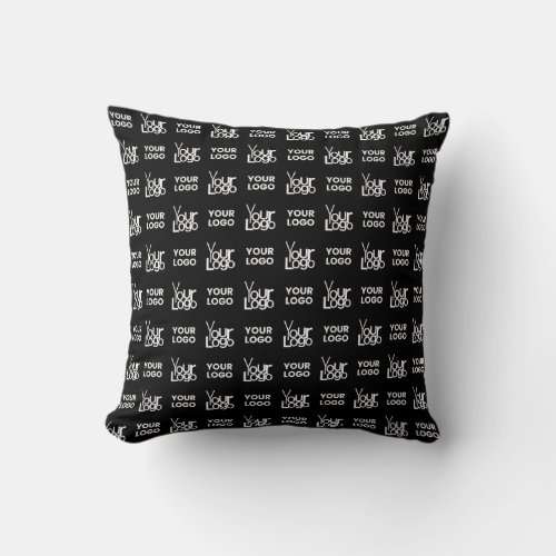 Any Two Logos or Images Repeating Pattern Throw Pillow