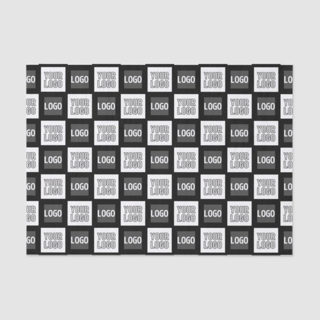 Any Two Logos or Images Repeating Pattern Tissue Paper (Front)