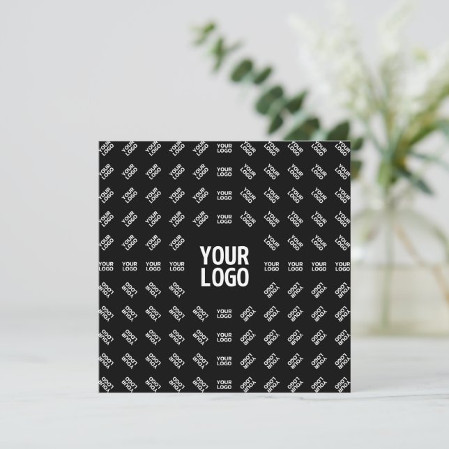 Any Uploaded Image Design or Logo | Unique Patten Note Card (Standing Front)