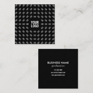 Any Uploaded Image Design or Logo Unique Patten Square Business Card