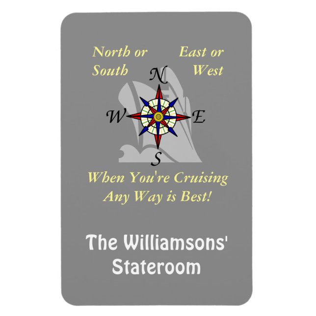 Any Way Cruising Stateroom Door Marker Magnet (Vertical)