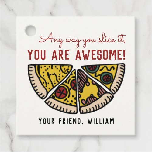 Any Way You Slice It Pizza Valentine Favor Tags