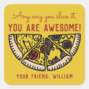 Any Way You Slice It Pizza Valentine Sticker