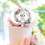 Any Wedding (65) Elegant Floral Anniversary Cake Topper