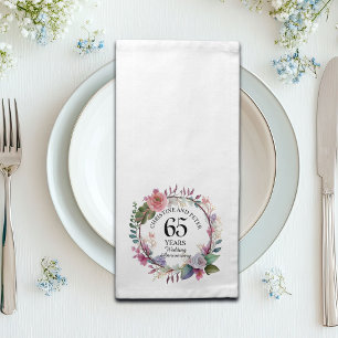 Any Wedding (65) Elegant Floral Anniversary Cloth Napkin
