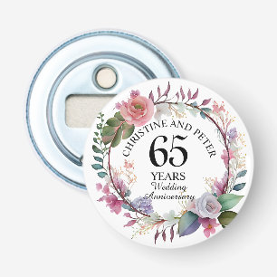 Any Wedding (65) Elegant Floral Anniversary Favor Bottle Opener