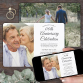 Then & Now 60th Wedding Anniversary Invitations