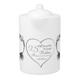Any Wedding Anniversary 2 Photos Teapot