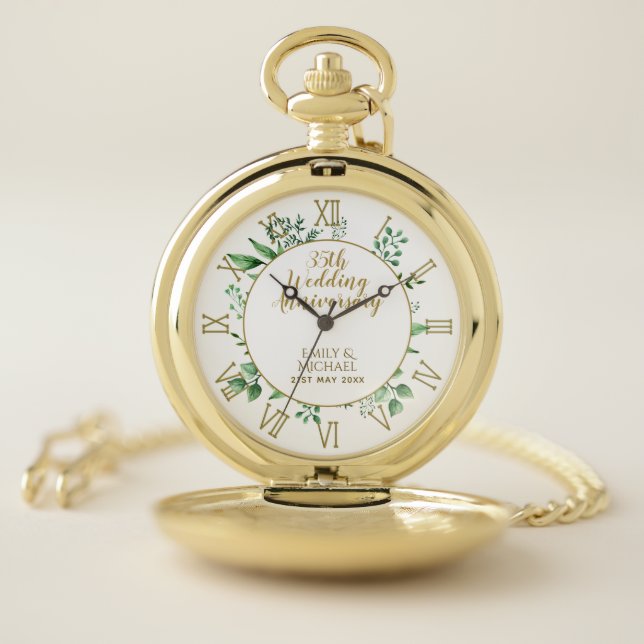 ANY Wedding Anniversary Gift - Personalized Pocket Watch (Inside)