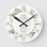 Any Wedding Anniversary Gift - Personalized Round Clock at Zazzle