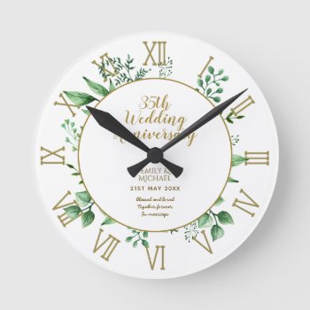 Any Wedding Anniversary Gift - Personalized Round Clock by invitationz at Zazzle