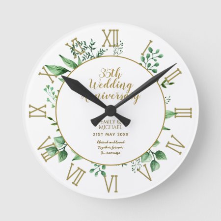 Any Wedding Anniversary Gift - Personalized Round Clock