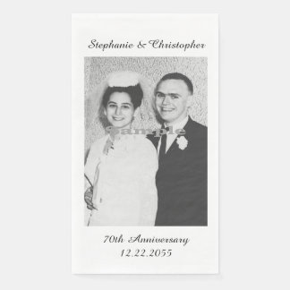 Any Wedding Anniversary Your Names and Photo Paper Guest Towels