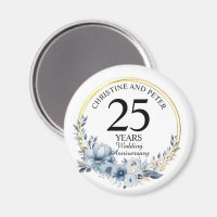 Any Wedding Elegant Blue Floral Anniversary