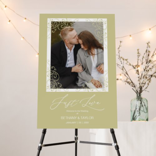 Any Wedding Welcome Just Love Quote Photo Foam Board