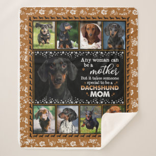 Any Woman Can Be A Dachshund Mom Dog Love Blanket