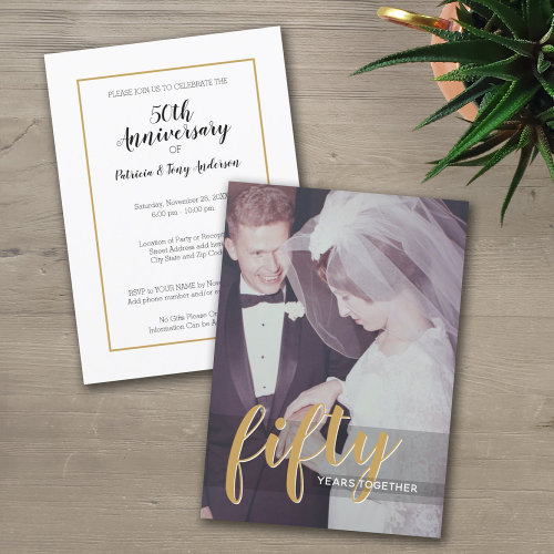 ANY YEAR - 50th Wedding Anniversary & Photo