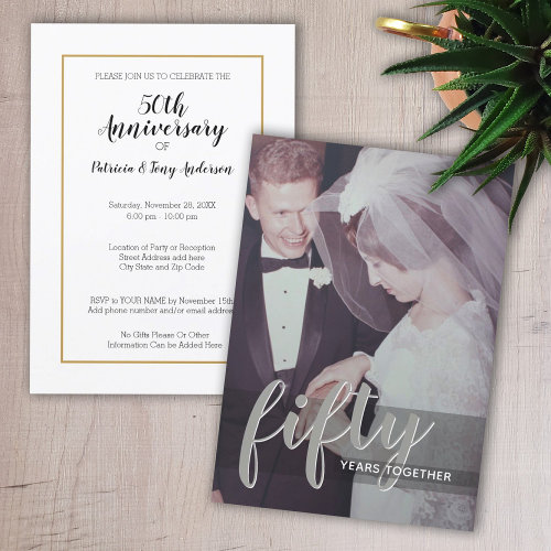 ANY YEAR - 50th Wedding Anniversary & Photo