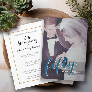 ANY YEAR - 50th Wedding Anniversary & Photo Invitation