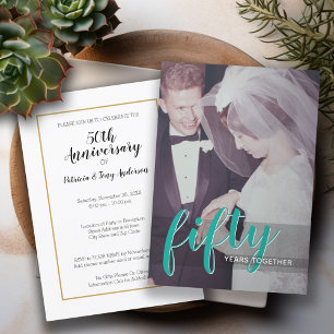 ANY YEAR - 50th Wedding Anniversary & Photo Invitation