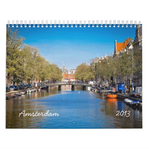 Any Year Amsterdam Wall Calendar