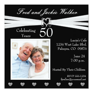 Any Year Anniversary Party Photo Invitations