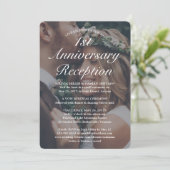 ANY YEAR Anniversary Reception Photo White Wedding Invitation (Standing Front)