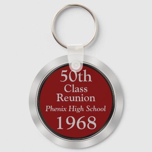 Any Year Any Color Class Reunion Gift Ideas Keychain