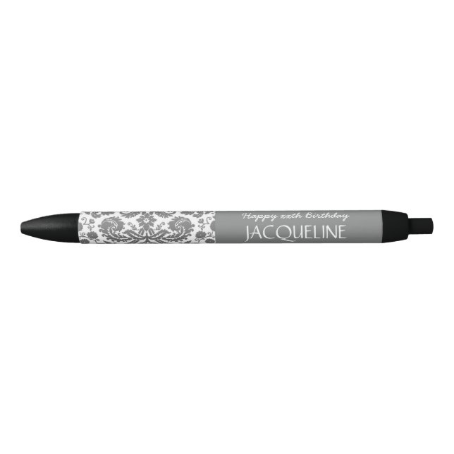 Any Year Birthday For Her Trendy Damask A22 Pen (Front)