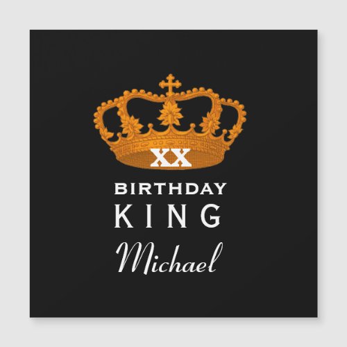 Any Year Birthday KING with Gold Crown A010