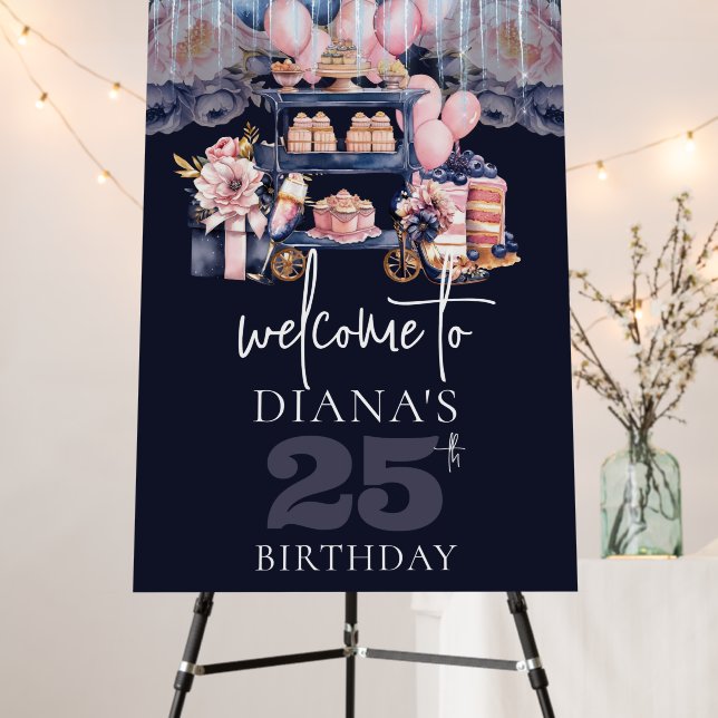 Any Year Birthday Personalized Welcome Foam Board (In Situ (Stand))