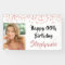 Any Year Birthday Rose Gold Confetti Script Photo