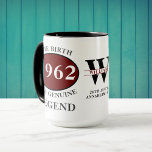 Any Year Born In Monogram Add Your Name Birthday Coffee Mug<br><div class="desc">Fun any year "Legend" mug for birthdays. Add the year,  initial and name plus other details as desired in the template fields creating a unique 40th,  50th,  60th or any birthday celebration mug. Suitable for men or women,  friends,  family,  co-workers,  boss etc.</div>