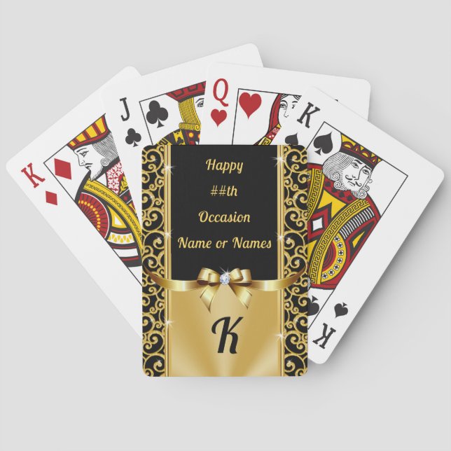 Any YEAR, Cheap Birthday Gifts, Anniversary Gift,  Poker Cards (Back)