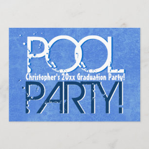 Any Year Class of Graduation Pool Party Invitation