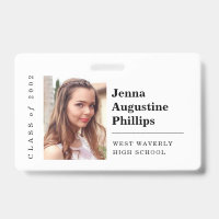 Any Year Class Reunion Name Badge / Tag with Photo