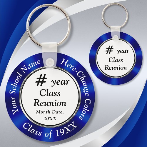 ANY YEAR COLORS Personalized Class Reunion Gifts Keychain