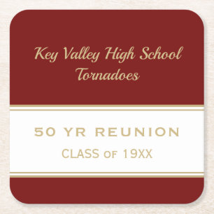 Any Year Custom Class Reunion party Paper Coaster