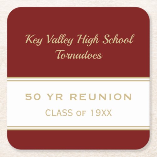 Any Year Custom Class Reunion party Paper Coaster