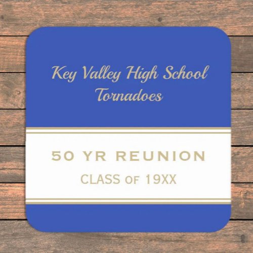 Any Year Custom Class Reunion party Paper Coaster