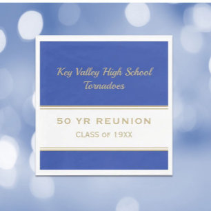 Any Year Custom Class Reunion party Paper Napkin