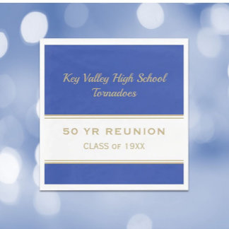 Any Year Custom Class Reunion party Paper Napkin